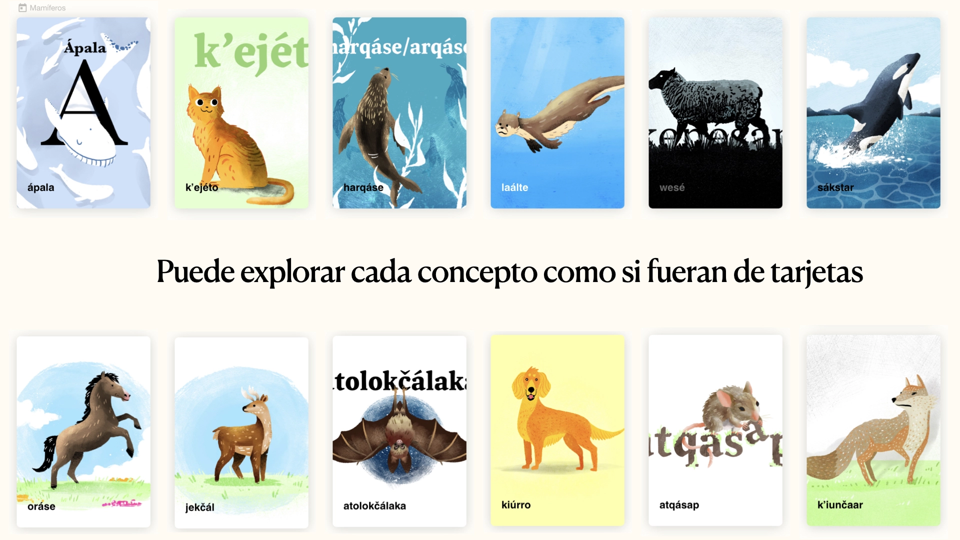 Aplicación aprendizaje de lengua kawésqar